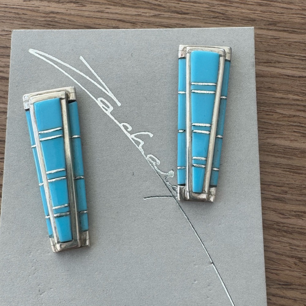 Turquoise Inlay  Earrings